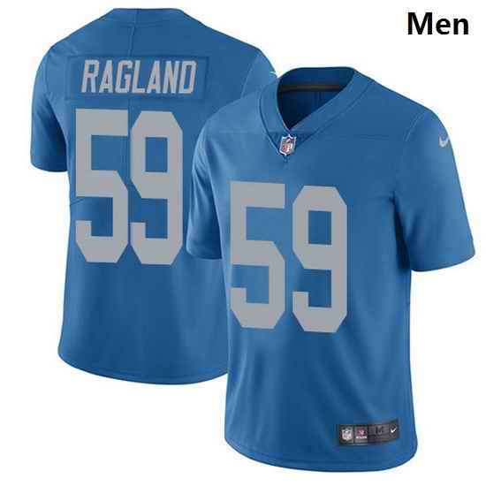 Nike Detroit Lions 59 Reggie Ragland Blue Throwback Men Stitched NFL Vapor Untouchable Limited Jersey